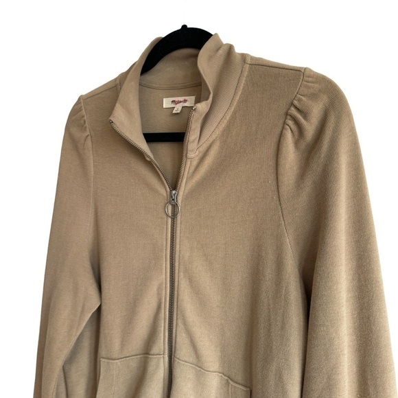 Madewell Garment-Dyed Terry Zip-Up Sweatshirt, Size M - Picture 6 of 11